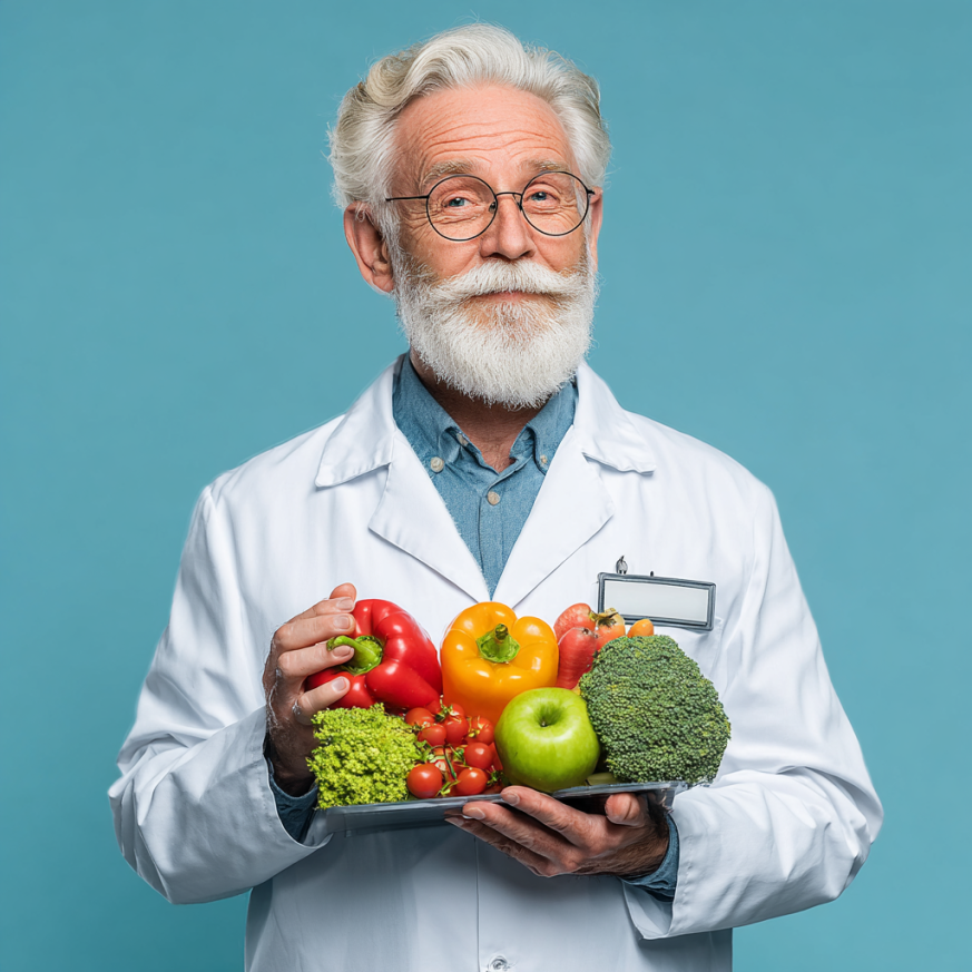 Възрастна жена с фрукти